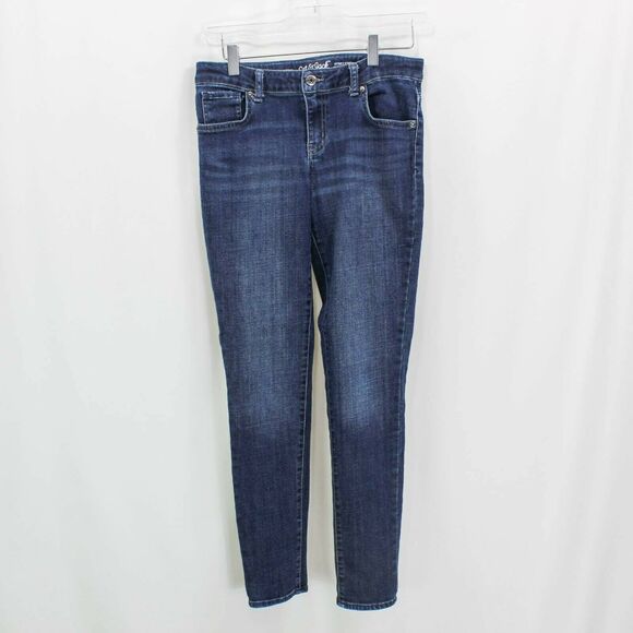 Cat & Jack Girls Skinny Jeans Medium Wash Pockets Ultimate Stretch Faded - Picture 1 of 7